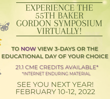 The Baker Gordon Symposium 55th Annual Meeting 2021